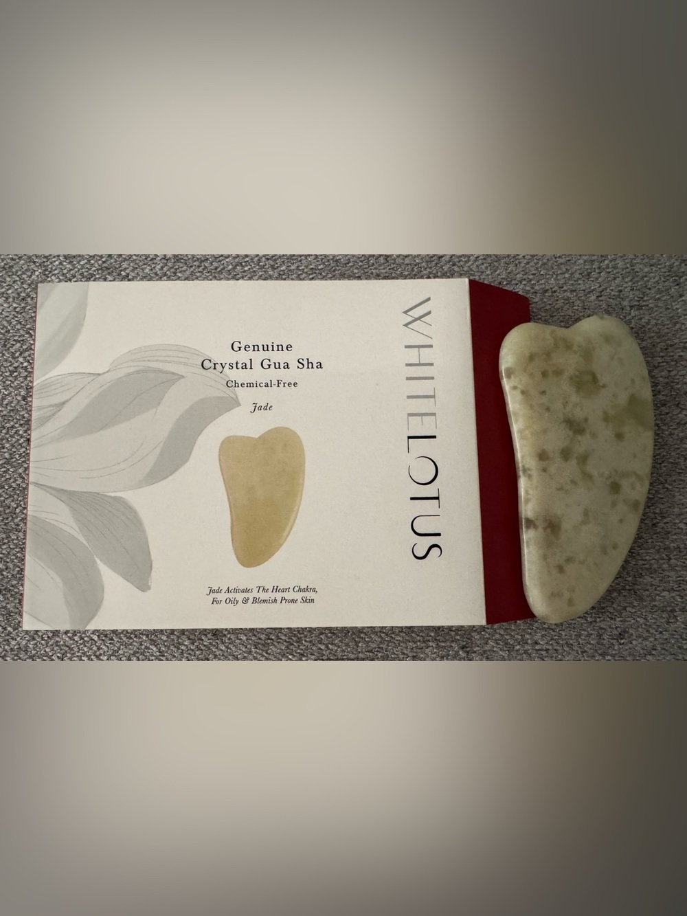 Jade Gua Sha - Natural Light Green Jade Facial Tool